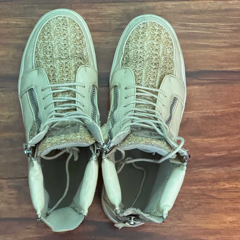 Men's Tan High-Top Sneakers